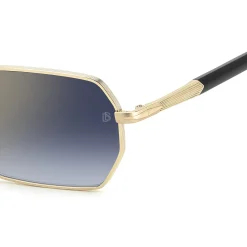 David Beckham DB 1174/S Lunettes de soleil, Or/Bleu, 55 mm-Homme Lunettes De Soleil