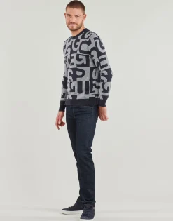 Guess DENNY CN LS ALLOVER-Homme Pulls & Gilets