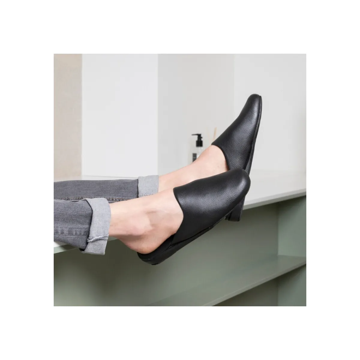Heller DIN/1313_001-Homme Pantoufles / Chaussons