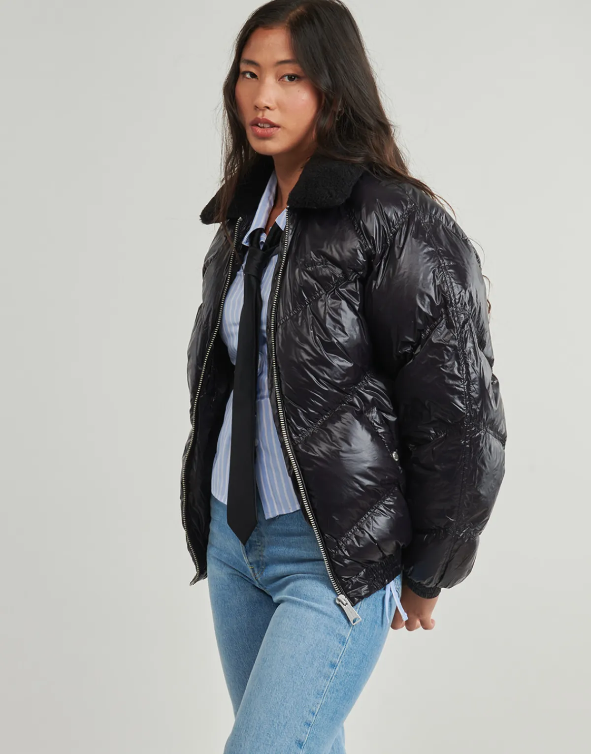 Schott Doudounes COLLIN-BLACK-Homme Manteaux