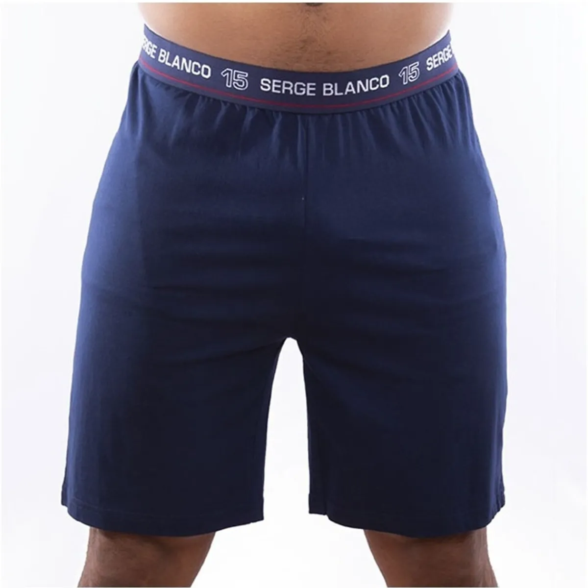 Serge Blanco Ensemble homme Pyjama court T-shirt col tunisien Vintage-Homme Pyjamas