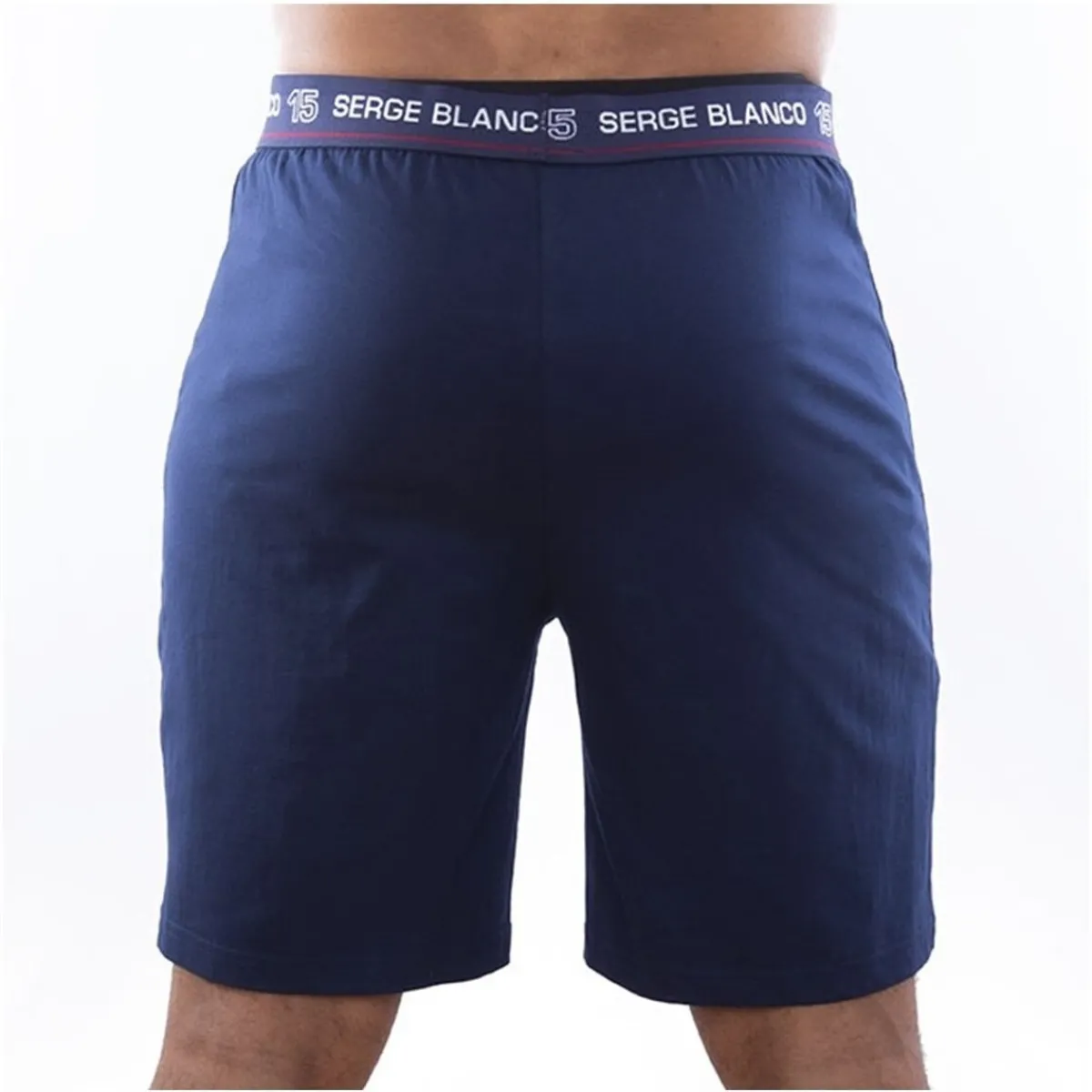 Serge Blanco Ensemble homme Pyjama court T-shirt col tunisien Vintage-Homme Pyjamas