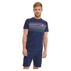 Serge Blanco Ensemble Pyjama court Tshirt col rond homme en coton-Homme Pyjamas