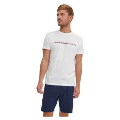 Serge Blanco Ensemble Pyjama court Tshirt col rond homme en coton-Homme Pyjamas
