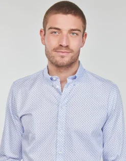 Selected ETHAN MICRO MOTIF SLIM FIT-Homme Chemises