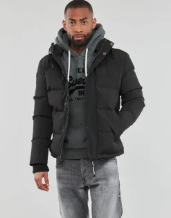 Superdry EVEREST SHORT HOODED PUFFER-Homme Manteaux