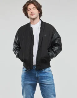 Calvin Klein Jeans FAUX LEATHER BOMBER JACKET-Homme Vestes