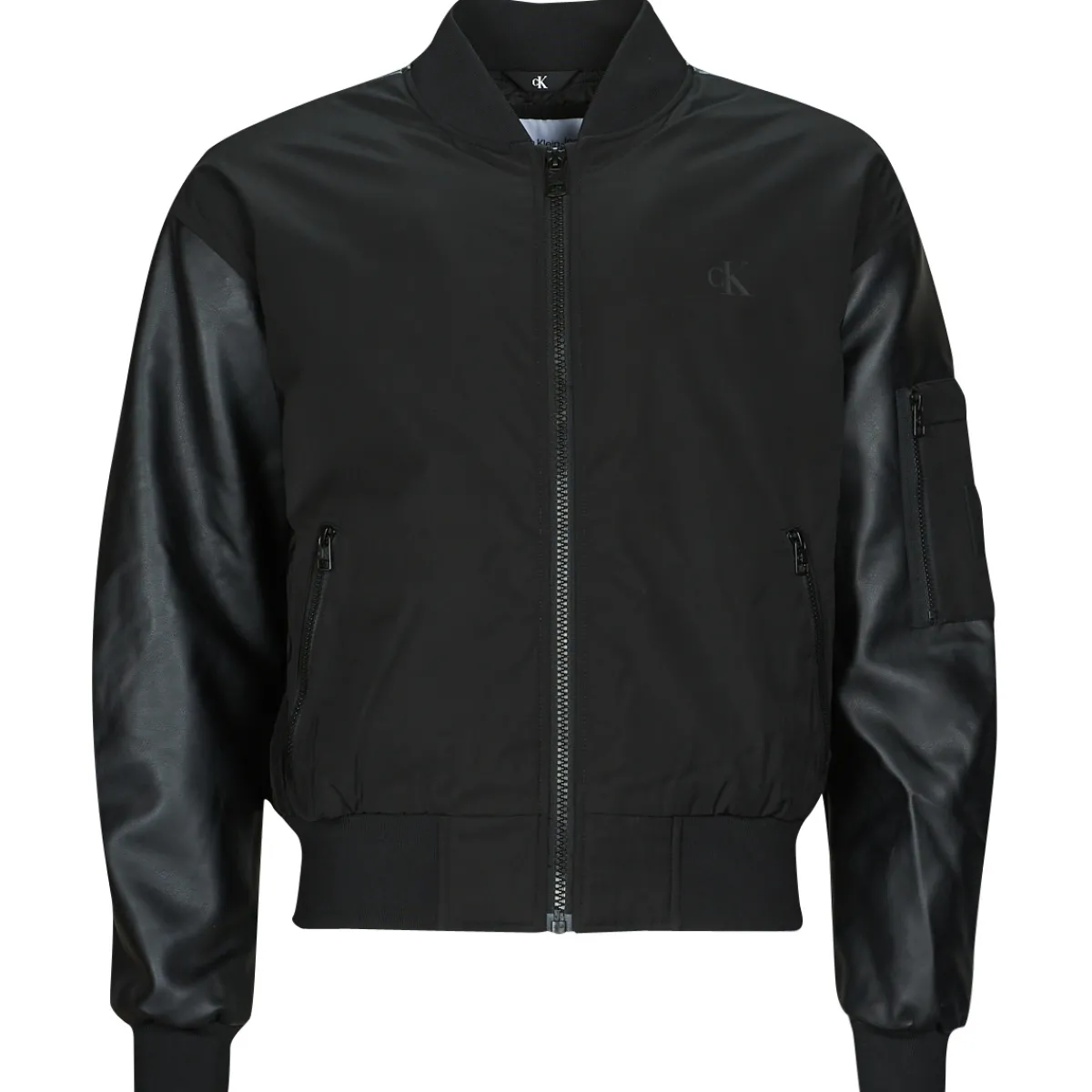 Calvin Klein Jeans FAUX LEATHER BOMBER JACKET-Homme Vestes