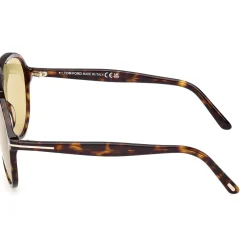 Tom Ford FT1211 VLADIMIR Lunettes de soleil, Havana/Marron, 65 mm-Homme Lunettes De Soleil