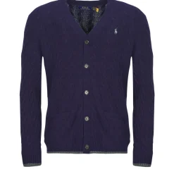 Polo Ralph Lauren GILET EN MAILLE TORSADEE LAINE CACHEMIRE-Homme Pulls & Gilets