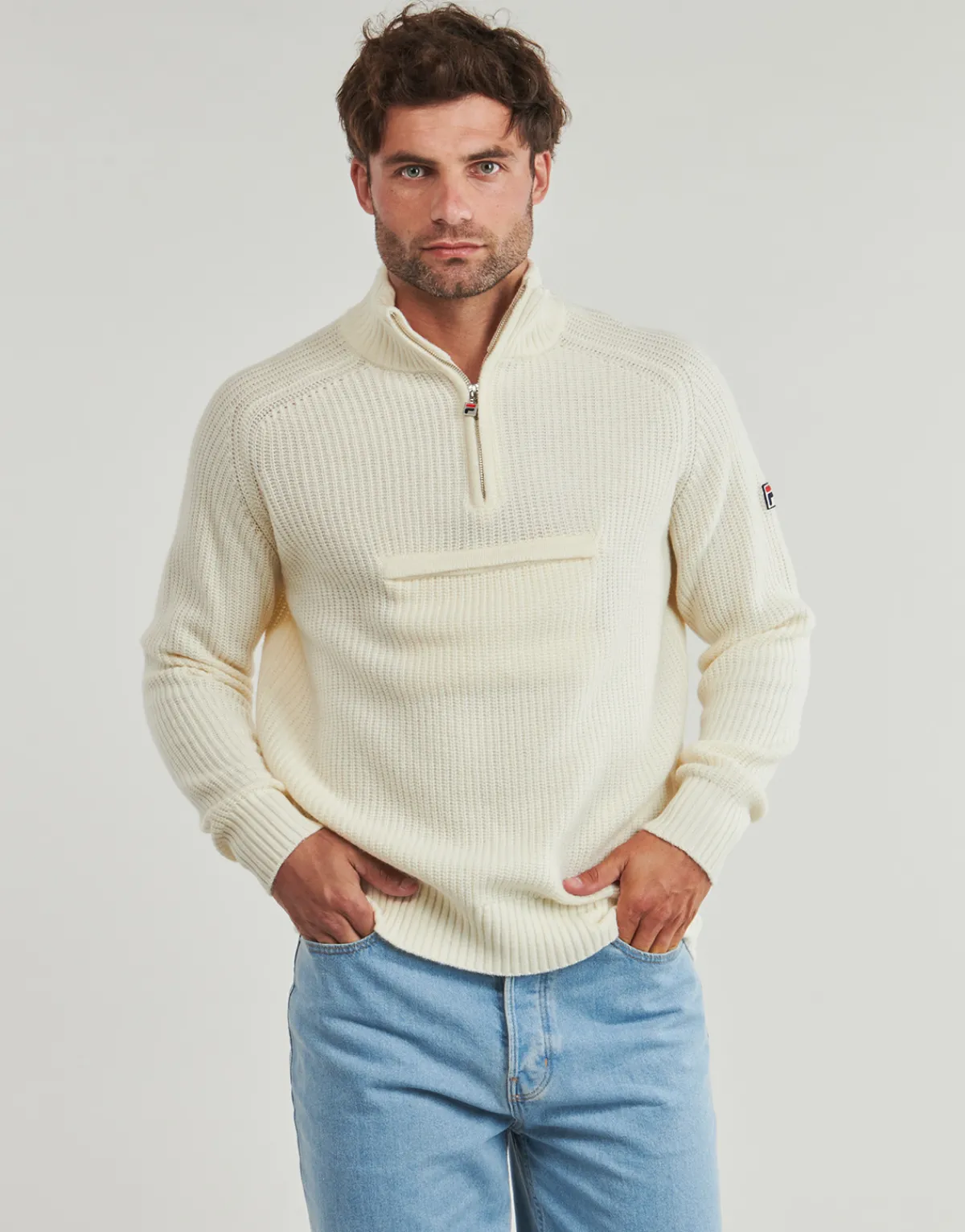 Fila GIOVANNI RELAXED HALF-ZIP KNIT SAILING SWEATER-Homme Pulls & Gilets