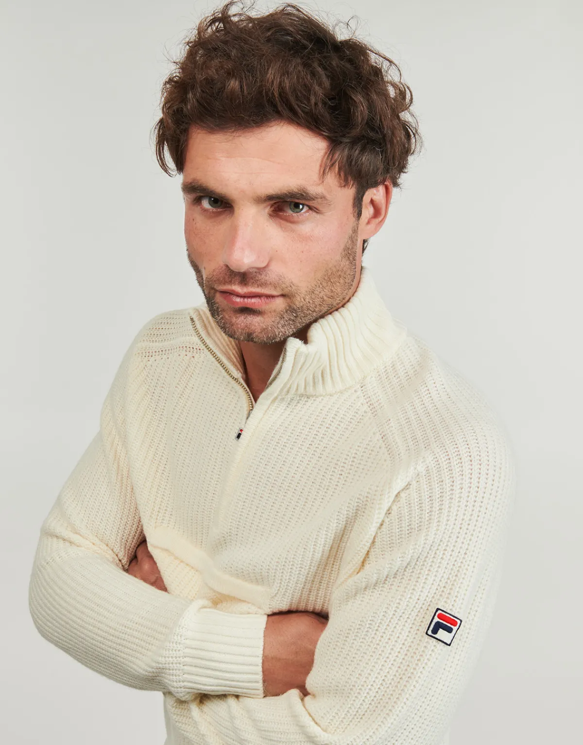 Fila GIOVANNI RELAXED HALF-ZIP KNIT SAILING SWEATER-Homme Pulls & Gilets