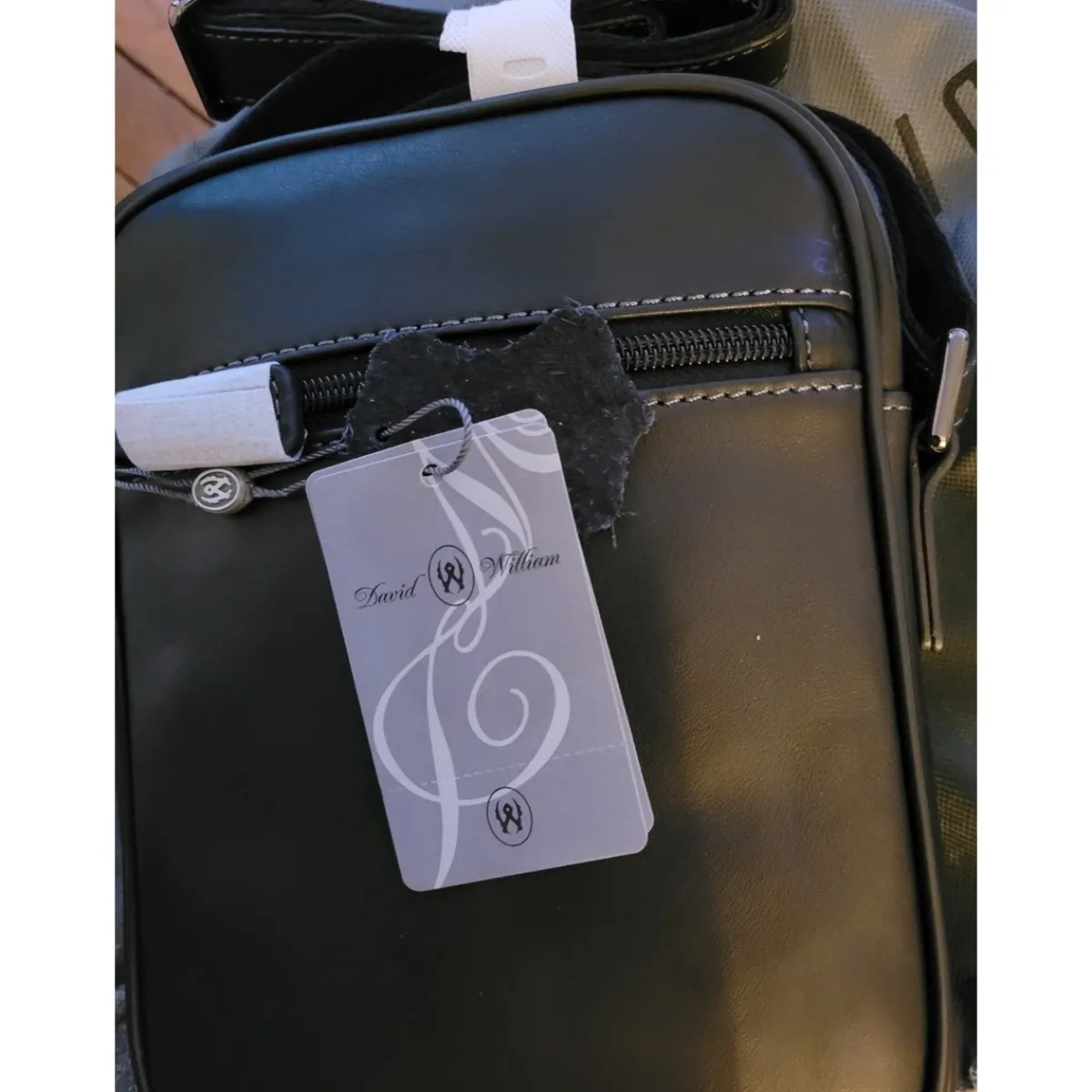 David William Grande sacoche en cuir de vachette gras-Homme Besaces / Sacs Bandoulière