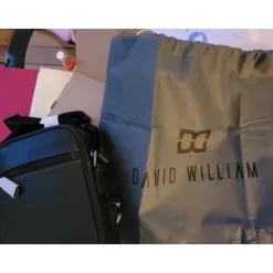 David William Grande sacoche en cuir de vachette gras-Homme Besaces / Sacs Bandoulière