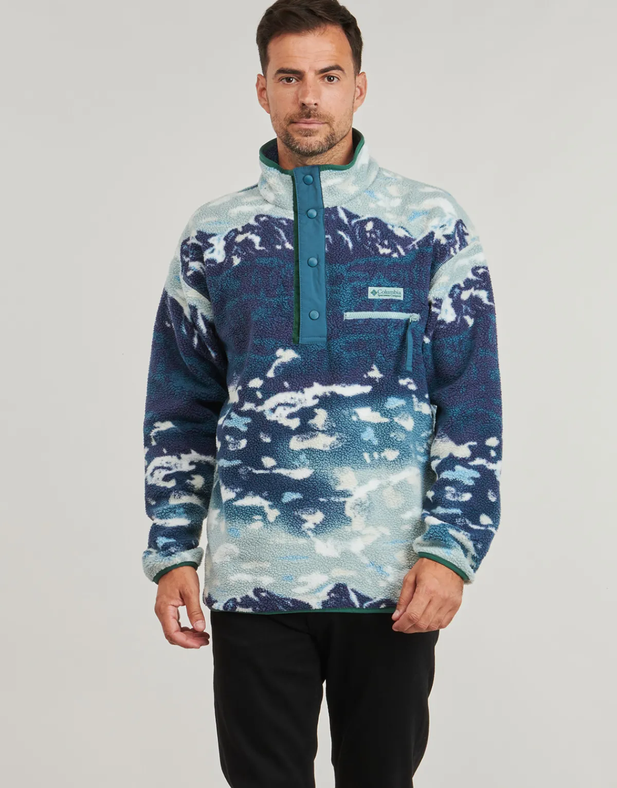 Columbia HELVETIA II PRINTED HALF SNAP FLEECE-Homme Randonnée|Sweats & Polaires