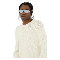 Retrosuperfuture 0HJ Word avec Candy Lunettes de soleil, /Argent, 54 mm-Homme Lunettes De Soleil