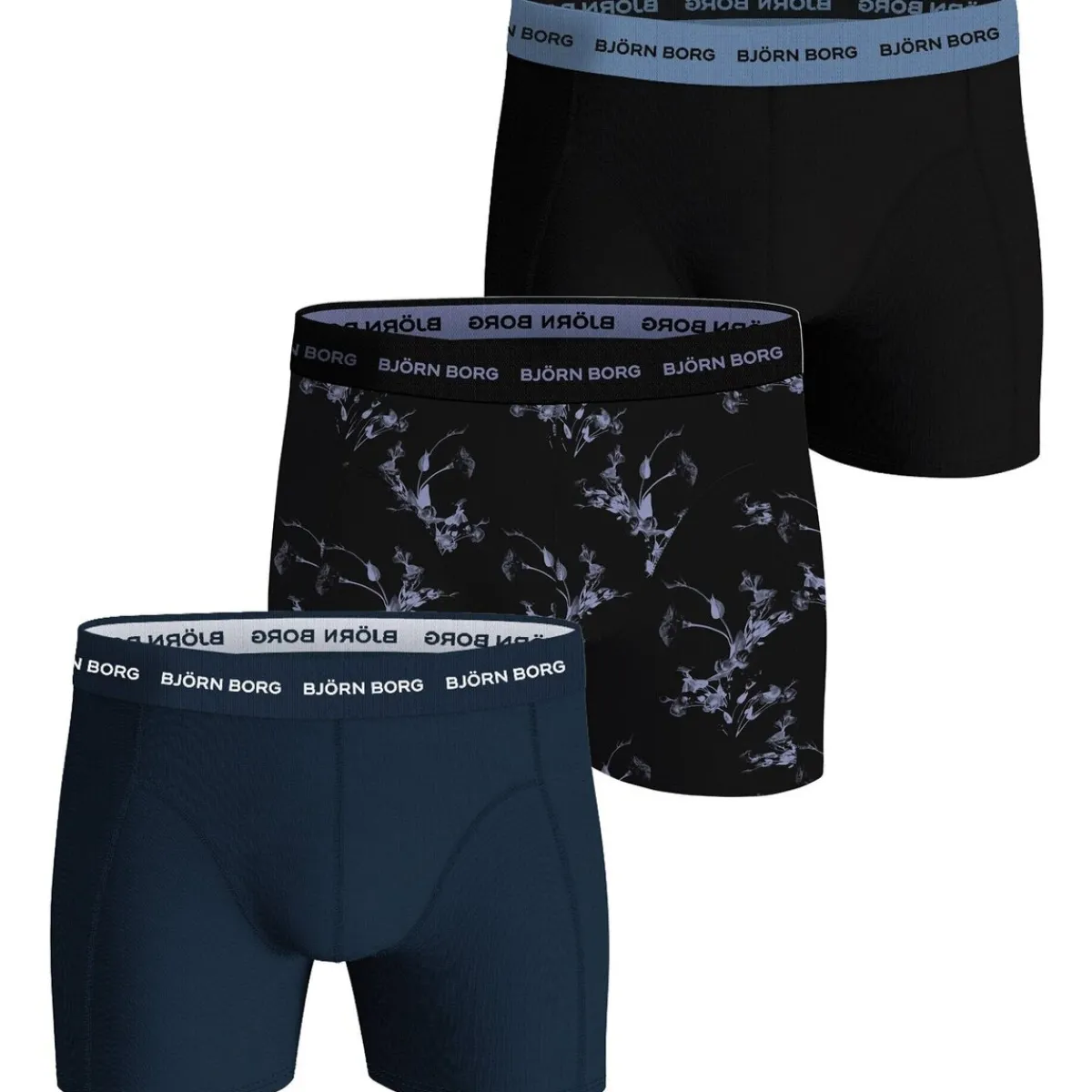 Björn Borg Homme Caleçon Paquet de 3 Cotton Stretch Boxer 3P-Homme Caleçons