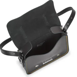 Dr. Martens 7in/18cm Satchel Black Kiev & Black Smooth-Homme Besaces / Sacs Bandoulière