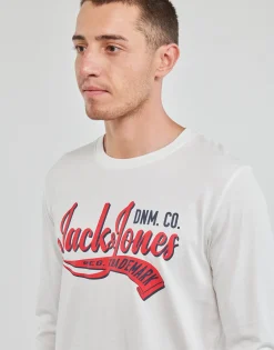 Jack & Jones JJELOGO TEE LS O-NECK 2 COL AW23 SN-Homme T-Shirts & Polos