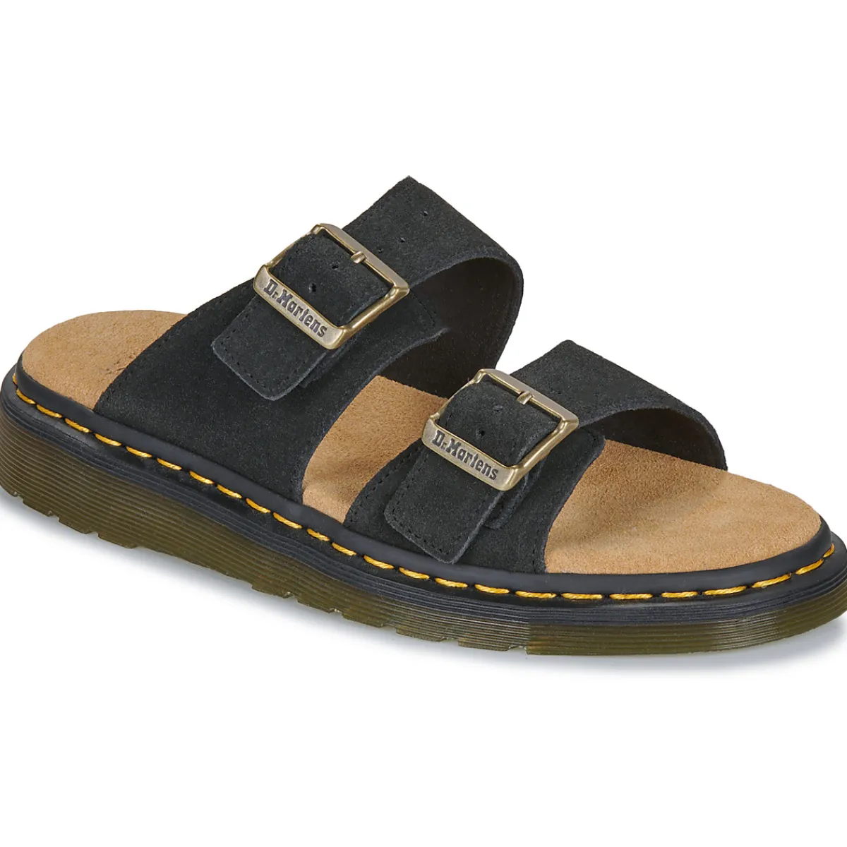 Dr. Martens Josef Black Suede-Homme Mules / Sabots