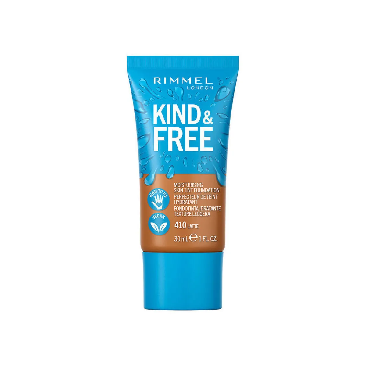 Rimmel London Kind & Free Skin Tint Foundation 410-latte-Homme Maquillage Teint