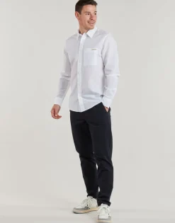 Calvin Klein Jeans LINEN COTTON SHIRT-Homme Chemises