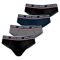 Pierre Cardin Lot de 4 slips homme en coton Uni French-Homme Slips