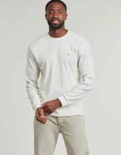 Calvin Klein Jeans LS WAFFLE BADGE CREWNK TEE-Homme T-Shirts & Polos
