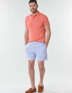 Polo Ralph Lauren MAILLOT DE BAIN A RAYURES EN COTON MELANGE-Homme Maillots & Shorts De Bain