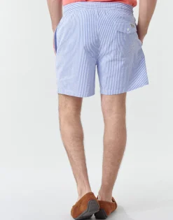 Polo Ralph Lauren MAILLOT DE BAIN A RAYURES EN COTON MELANGE-Homme Maillots & Shorts De Bain