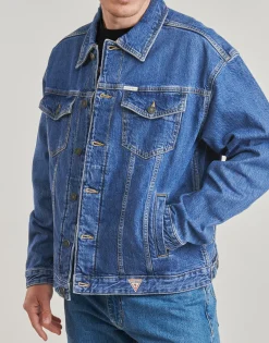 Guess MENS OVERSIZE TRUCKER JACKE-Homme Vestes