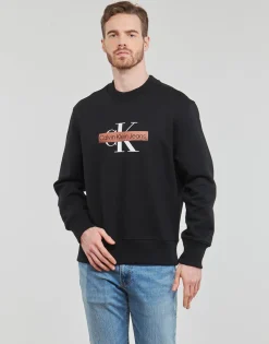 Calvin Klein Jeans MONOLOGO STENCIL CREW NECK-Homme Sweats & Polaires
