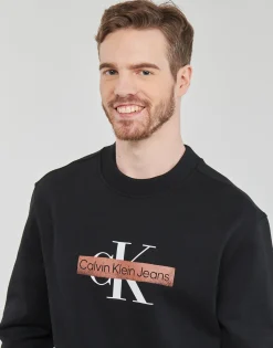 Calvin Klein Jeans MONOLOGO STENCIL CREW NECK-Homme Sweats & Polaires