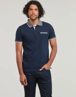 Yurban NEW-POLO-NAVY-Homme T-Shirts & Polos