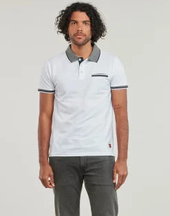 Yurban NEW-POLO-WHITE-Homme T-Shirts & Polos