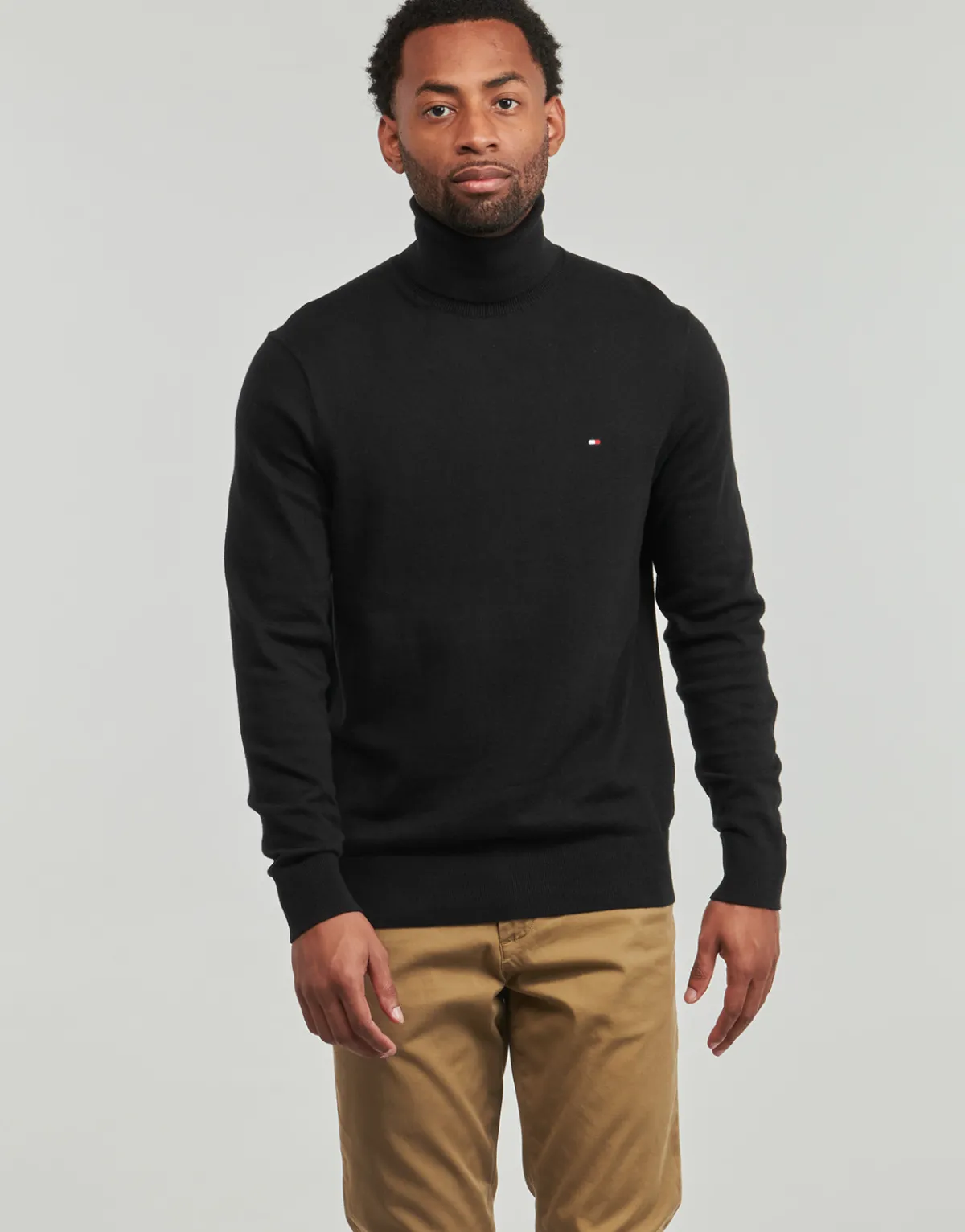 Tommy Hilfiger PIMA ORG CTN CASHMERE ROLL NECK-Homme Pulls & Gilets