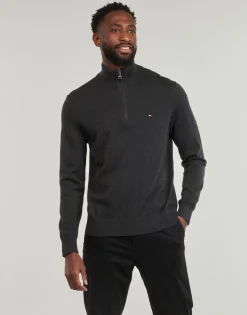 Tommy Hilfiger PIMA ORG CTN CASHMERE ZIP MOCK-Homme Pulls & Gilets