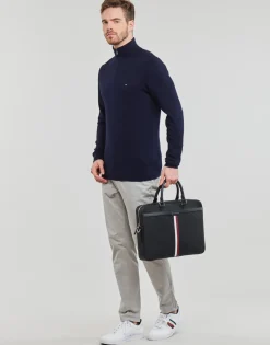 Tommy Hilfiger PIMA ORG CTN CASHMERE ZIP MOCK-Homme Pulls & Gilets