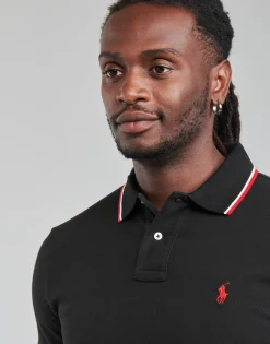 Polo Ralph Lauren POLO COUPE DROITE EN COTON BASIC MESH COL RAYE-Homme T-Shirts & Polos|T-Shirts & Polos