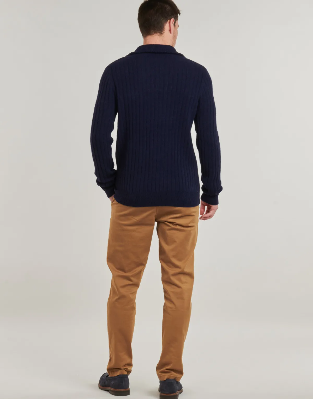 Polo Ralph Lauren PULL 1/2 ZIP EN LAINE MELANGE-Homme Pulls & Gilets