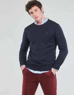Polo Ralph Lauren PULL COL ROND AJUSTE EN COTON PIMA-Homme Pulls & Gilets
