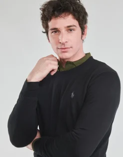 Polo Ralph Lauren PULL COL ROND AJUSTE EN COTON PIMA-Homme Pulls & Gilets
