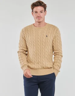 Polo Ralph Lauren PULL COL ROND EN MAILLE TORSADEE-Homme Pulls & Gilets