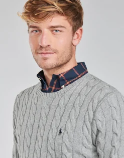 Polo Ralph Lauren PULL COL ROND EN MAILLE TORSADEE-Homme Pulls & Gilets