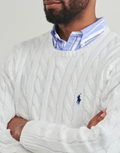 Polo Ralph Lauren PULL COL ROND EN MAILLE TORSADEE-Homme Pulls & Gilets