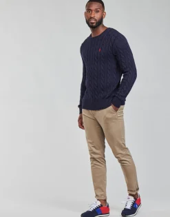 Polo Ralph Lauren PULL COL ROND EN MAILLE TORSADEE-Homme Pulls & Gilets