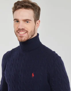 Polo Ralph Lauren PULL COL ROULE EN MAILLE TORSADEE-Homme Pulls & Gilets