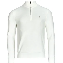 Polo Ralph Lauren PULL DEMI ZIP EN COTON TEXTURE-Homme Pulls & Gilets