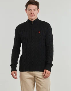 Polo Ralph Lauren PULL DEMI ZIP EN MAILL TORSADEE-Homme Pulls & Gilets