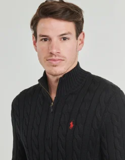 Polo Ralph Lauren PULL DEMI ZIP EN MAILL TORSADEE-Homme Pulls & Gilets